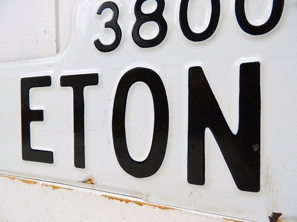 【3800→/ETON ST.】ホーロー製・ヴィンテージ・ストリートサイン/街路/看板/USA