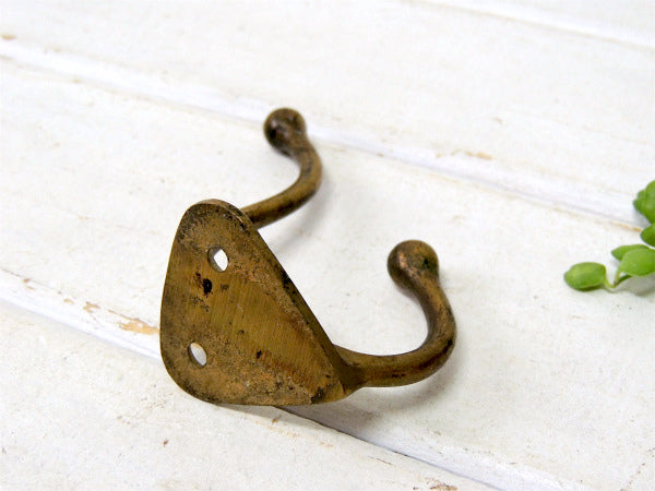 ペンキの付いた真鍮製・アンティーク・フック・ウォールフック・ハンガーフック USA