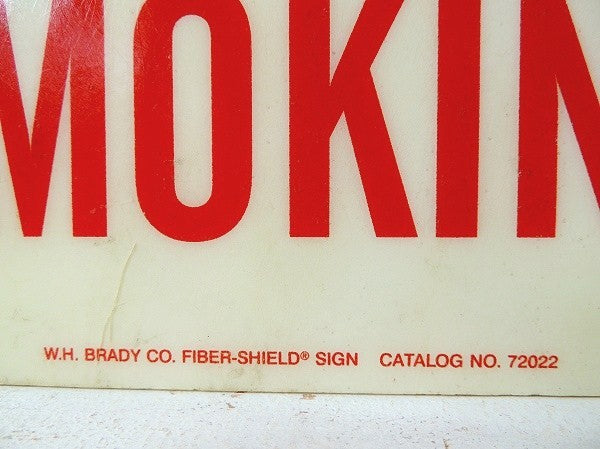 【NO SMOKING】グラスファイバー製・ヴィンテージ・サイン/サインプレート/看板 USA