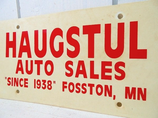 ミネソタ州 AUTO SALES 1938 ビンテージ 老舗 自動車屋 OLD ナンバープレート サイン 看板 アメ車