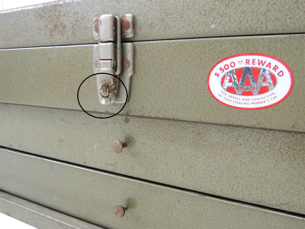 【PARK】カーキ色・3段式・ビンテージ・ツールボックス/ツールケース/工具箱 USA