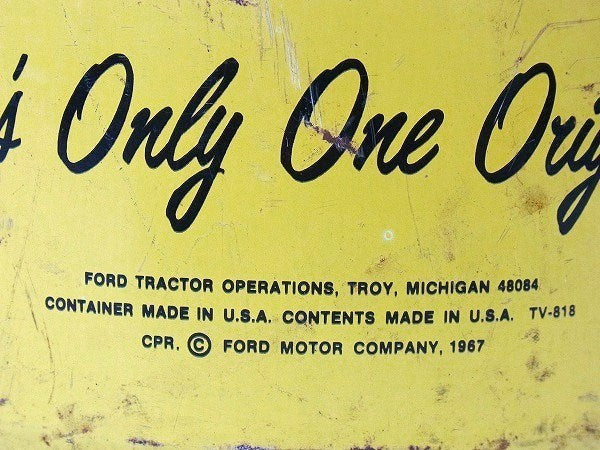 【FORD】フォード モーター・5ガロン・大きなヴィンテージ・オイル缶/1967　USA