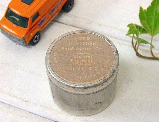 【FORD】フォード モーター・50's自動車部品の小さなヴィンテージ・アルミ容器/パーツ缶