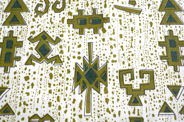 ペトログリフ&トライバル・デッドストック・ヴィンテージ・ファブリック・テキスタイル・生地/88×82