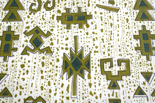 ペトログリフ&トライバル・デッドストック・ヴィンテージ・ファブリック・テキスタイル・生地/88×82