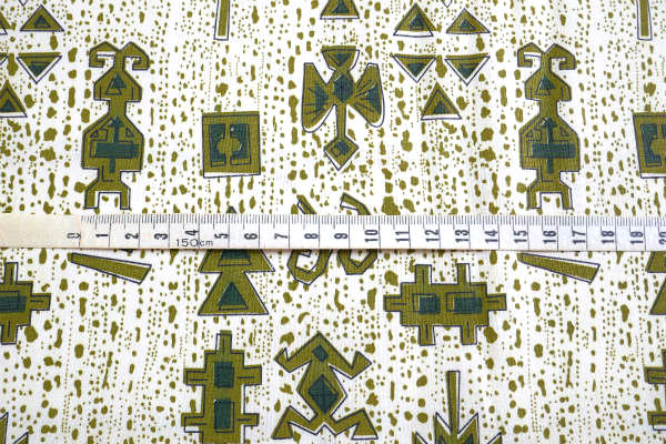 ペトログリフ&トライバル・デッドストック・ヴィンテージ・ファブリック・テキスタイル・生地/88×82