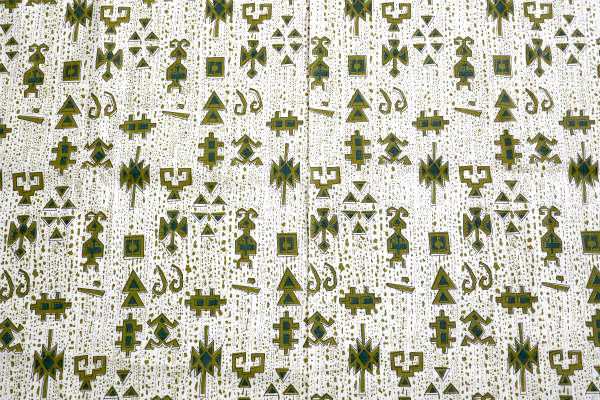 ペトログリフ&トライバル・デッドストック・ヴィンテージ・ファブリック・テキスタイル・生地/88×82