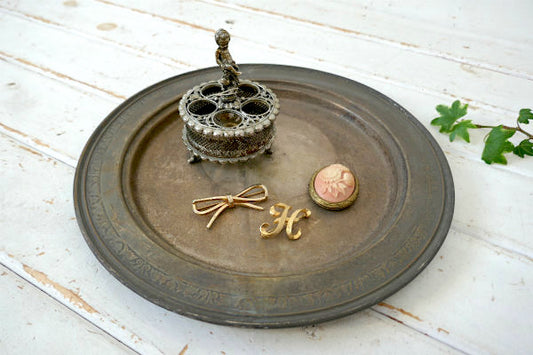 NEW AMSTERDAM SILVER 花柄 シルバープレート アンティーク トレイ プレート