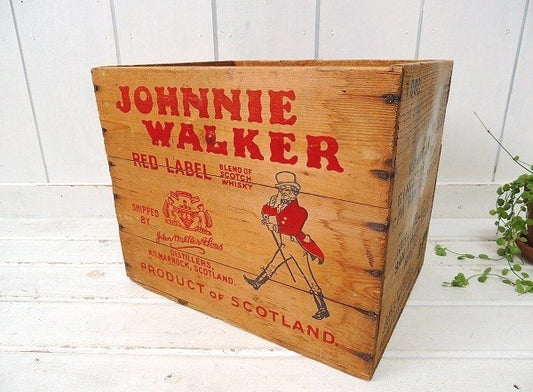 【ジョニーウォーカー】スコッチウィスキー・ヴィンテージ・ウッドボックス/木箱/スコットランド