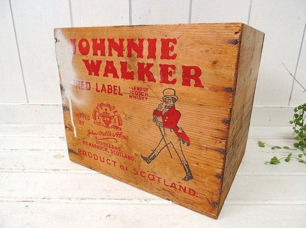 【ジョニーウォーカー】スコッチウィスキー・ヴィンテージ・ウッドボックス/木箱/スコットランド