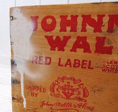 【ジョニーウォーカー】スコッチウィスキー・ヴィンテージ・ウッドボックス/木箱/スコットランド