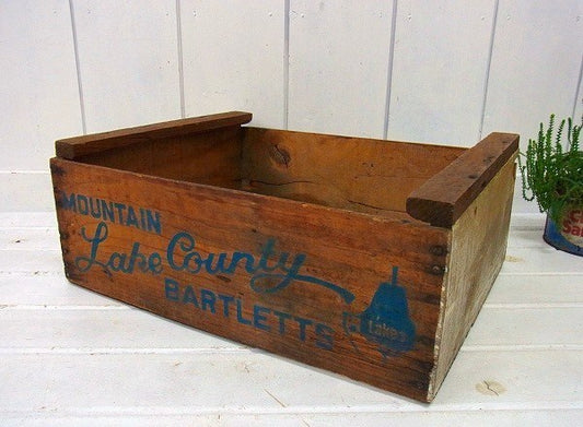 【BARTLETT PEAR】フルーツ・木製・ヴィンテージ・ウッドボックス/木箱　USA