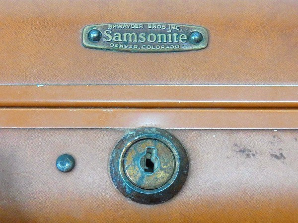 【Samsonite】サムソナイト・キャメル色・ヴィンテージ・スーツケース/トランク/書類ケース ③