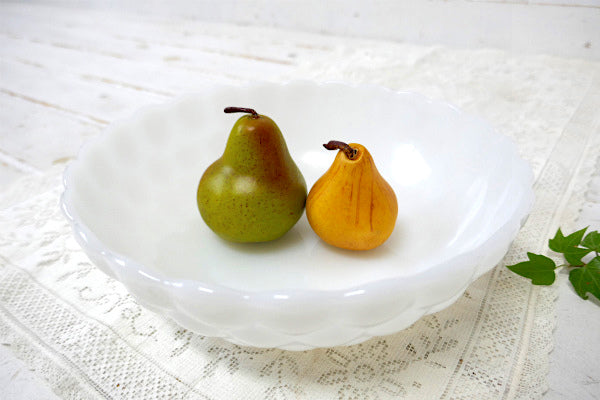 アンカーホッキング バブル・ホワイト・ミルクガラス・ヴィンテージ・サービングボウル・ボウル・食器