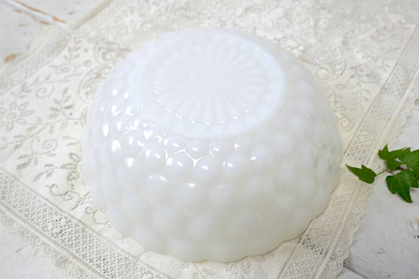 アンカーホッキング バブル・ホワイト・ミルクガラス・ヴィンテージ・サービングボウル・ボウル・食器