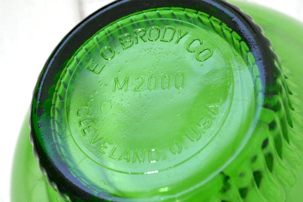 EO Brody Co グリーン・ガラス製・50's ヴィンテージ・ボウル・キャンディトレイ・食器