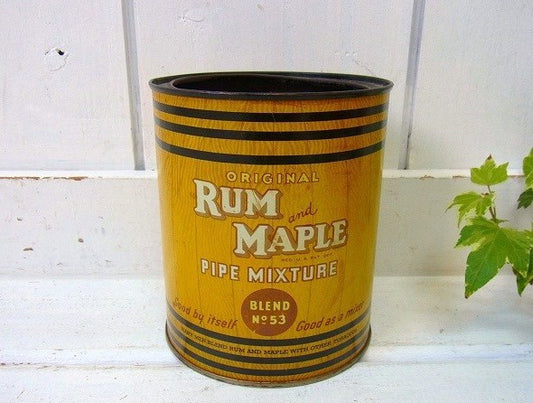 【RUM and MAPLE】たばこ・ヴィンテージ・ティン缶/タバコ缶 USA