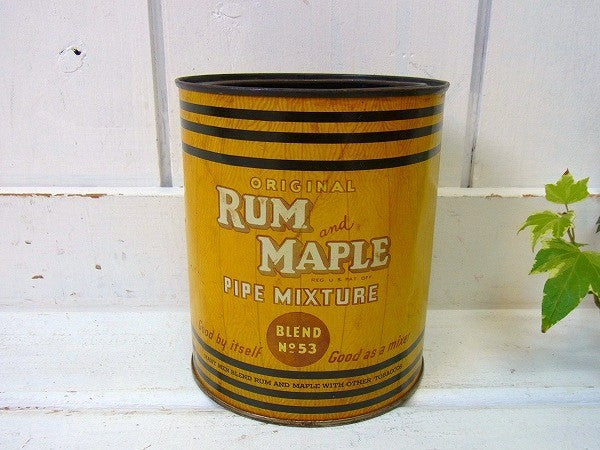 【RUM and MAPLE】たばこ・ヴィンテージ・ティン缶/タバコ缶 USA