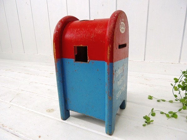【TEACH N FUN TOYS】 USA!郵便ポスト形・木製・ヴィンテージ・おもちゃ/トイ