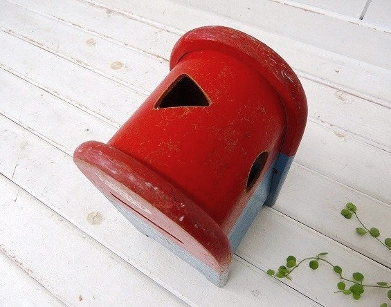 【TEACH N FUN TOYS】 USA!郵便ポスト形・木製・ヴィンテージ・おもちゃ/トイ