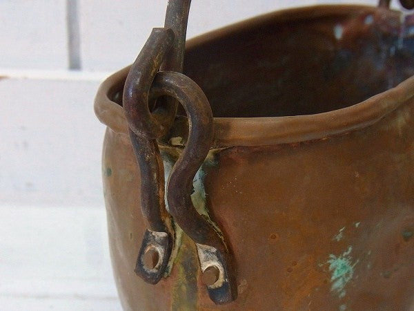古い銅製のアンティーク・容器/鍋　USA