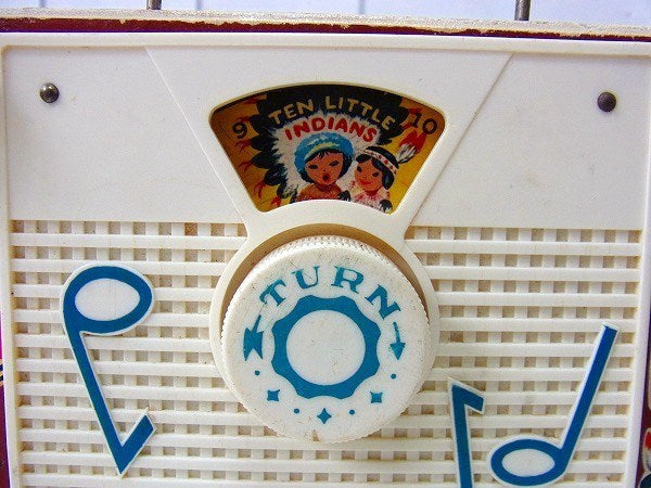 フィッシャープライス 木製・1960’s ヴィンテージ・ラジオ型・オルゴール TOY おもちゃ USA