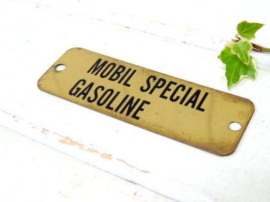 【SPECIAL GASOLINE】③モービル・真鍮製・ヴィンテージ・サインプレート・看板