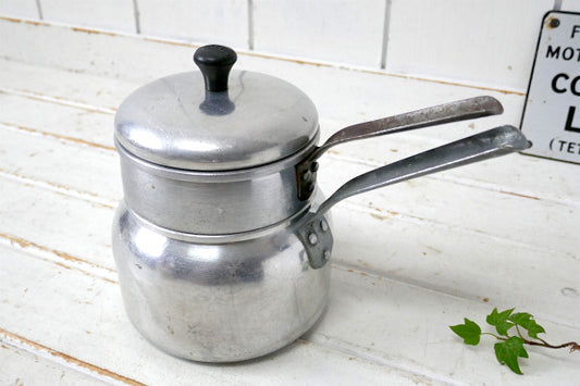 WEAR-EVER ウェアエバー アルミ・2段式・ヴィンテージ・ダブルボイラー・キャンプ・アウトドア