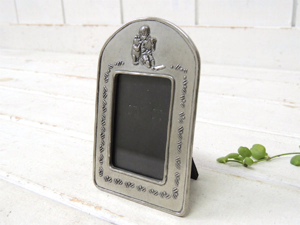 【くまのプーさん】ディズニー・ピューター製・ヴィンテージ・卓上フォトフレーム/写真立て USA