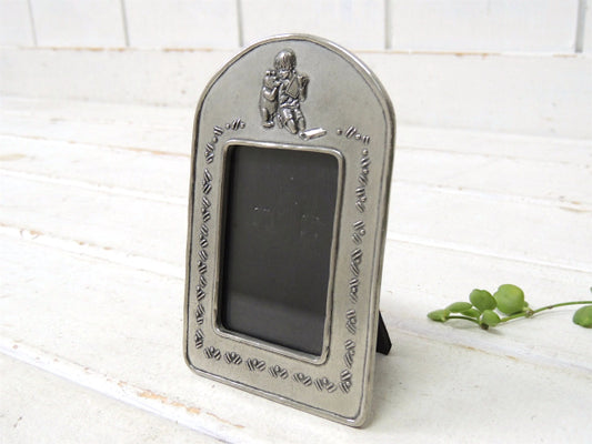 【くまのプーさん】ディズニー・ピューター製・ヴィンテージ・卓上フォトフレーム/写真立て USA