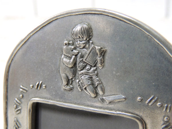 【くまのプーさん】ディズニー・ピューター製・ヴィンテージ・卓上フォトフレーム/写真立て USA