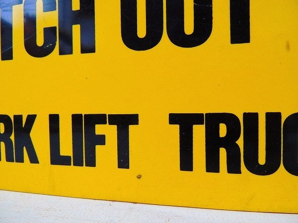 CAUTION 注意 トラック&フォークリフト ヴィンテージ・サイン 看板 USA 工場 ガレージ