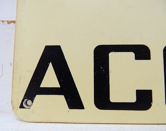 【THINK/OUR AIM NO ACCI..】ヴィンテージ・サイン/看板/USA/工場/ガレージ