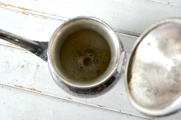 【FB ROGERS SILVER CO】シルバー製・アンティーク・ティーポット・ポット・銀食器