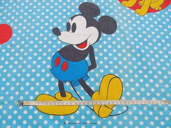 【ミッキー&フレンズ】USA!水玉&ダンス柄・ヴィンテージ・ユーズドシーツ(ボックスタイプ)