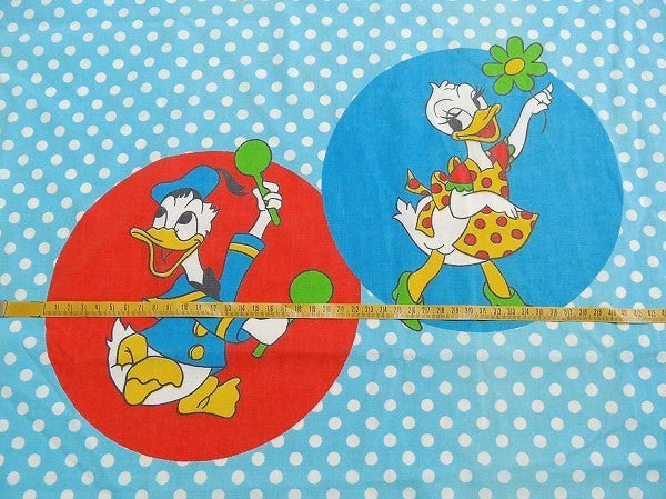 【ミッキー&フレンズ】USA!水玉&ダンス柄・ヴィンテージ・ユーズドシーツ(ボックスタイプ)