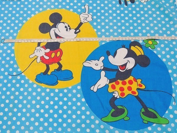 【ミッキー&フレンズ】USA!水玉&ダンス柄・ヴィンテージ・ユーズドシーツ(ボックスタイプ)