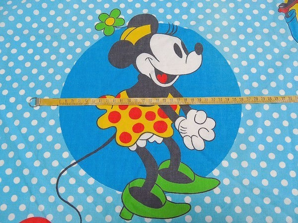 【ミッキー&フレンズ】USA!水玉&ダンス柄・ヴィンテージ・ユーズドシーツ(ボックスタイプ)