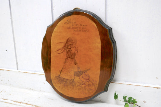 ホリーホビー Holly Hobbie レトロ 木製 ヴィンテージ 壁掛け 壁飾り ウォールデコ