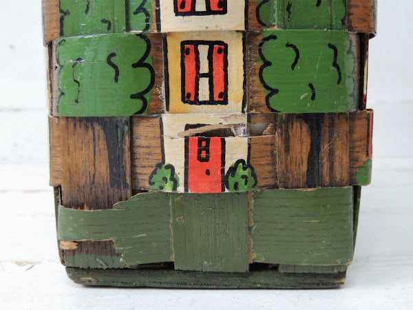 【Caro-Nan】1967年・トラベルシリーズ・木製・アンティーク・カロナンバスケット/カゴバッグ