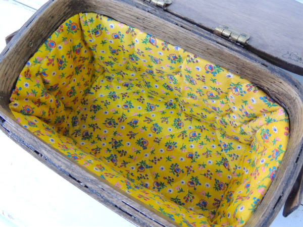 【Caro-Nan】カメ・1976年・トラベルシリーズ・木製・アンティーク・カロナンバスケット/カゴ