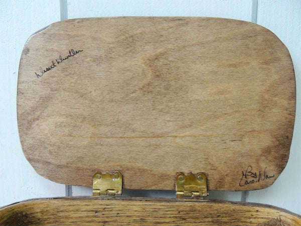 【Caro-Nan】カメ・1976年・トラベルシリーズ・木製・アンティーク・カロナンバスケット/カゴ