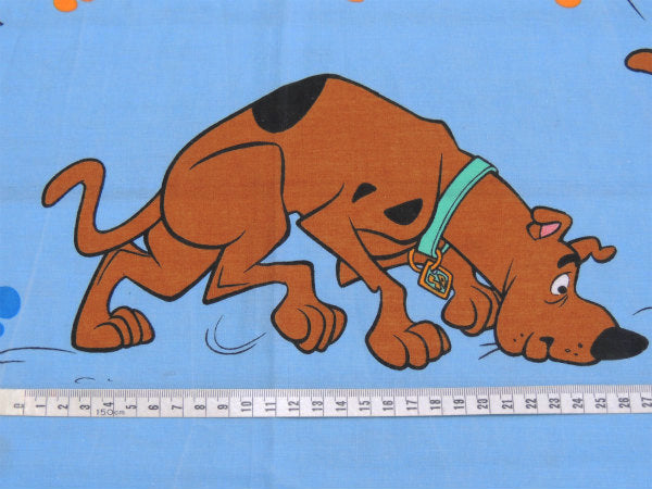 【スクービードゥー】ベビーサイズ・USEDフラットシーツ/キャラクター生地