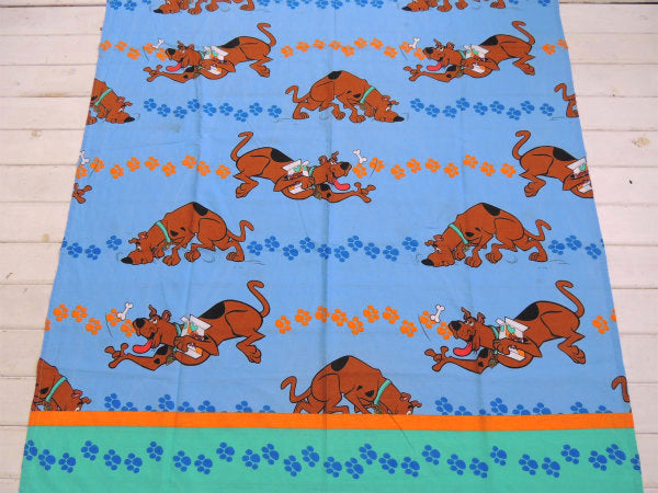 【スクービードゥー】ベビーサイズ・USEDフラットシーツ/キャラクター生地