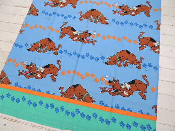 【スクービードゥー】ベビーサイズ・USEDフラットシーツ/キャラクター生地