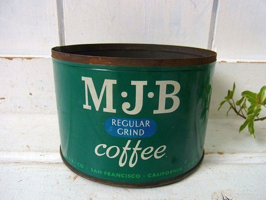 【MJB】ブリキ製・ヴィンテージ・コーヒー缶/ティン缶 USA