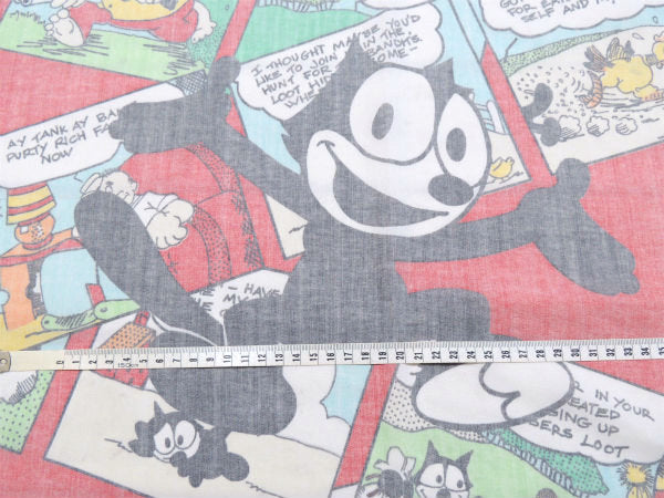 【フィリックス】Felix the Cat・80'sヴィンテージ・ユーズドシーツ(フラットタイプ)