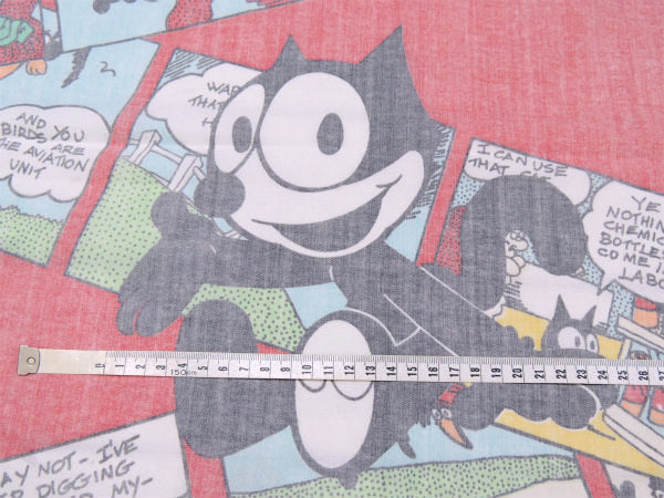 【フィリックス】Felix the Cat・80'sヴィンテージ・ユーズドシーツ(フラットタイプ)