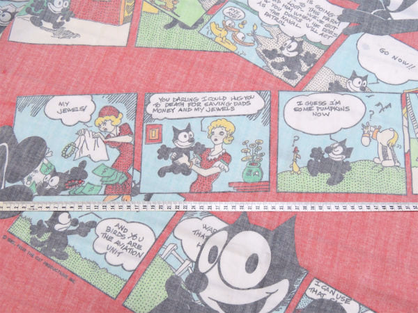 【フィリックス】Felix the Cat・80'sヴィンテージ・ユーズドシーツ(フラットタイプ)