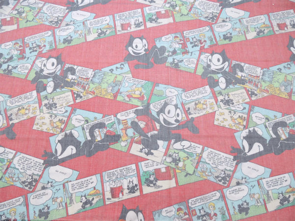 【フィリックス】Felix the Cat・80'sヴィンテージ・ユーズドシーツ(フラットタイプ)